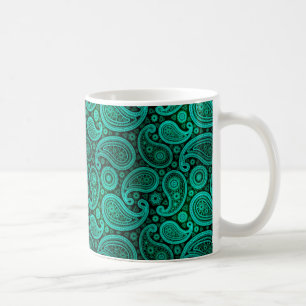 Paisley Deluxe teal Coffee Mug