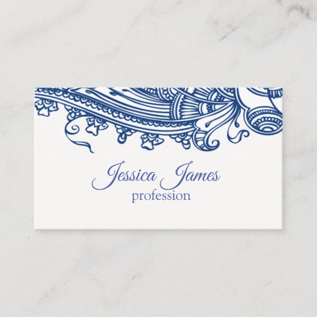 Paisley Design Business Card (Front)