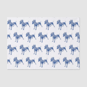 Paisley Dog No. 1   Blue Tissue Paper