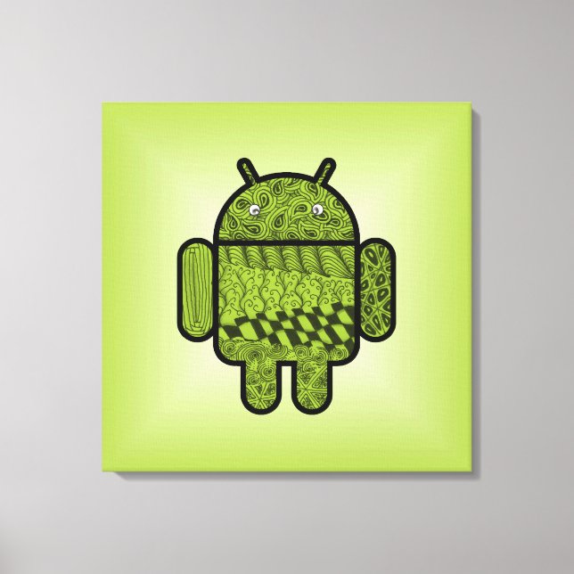 Paisley Doodle Character for Android™ Canvas Print (Front)