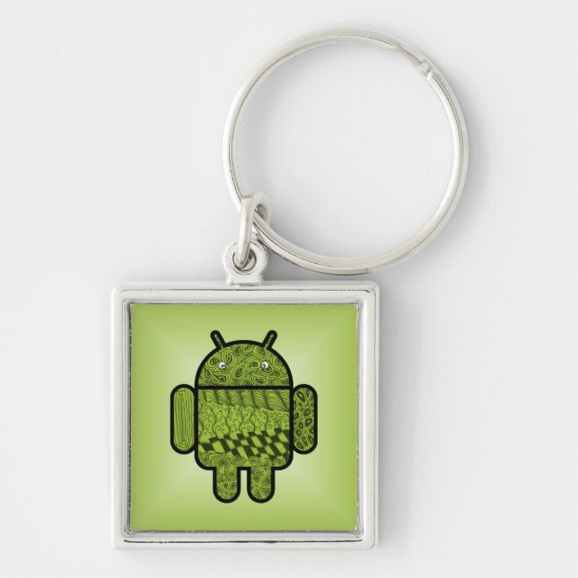 Paisley Doodle Character for Android™ Key Ring (Front)