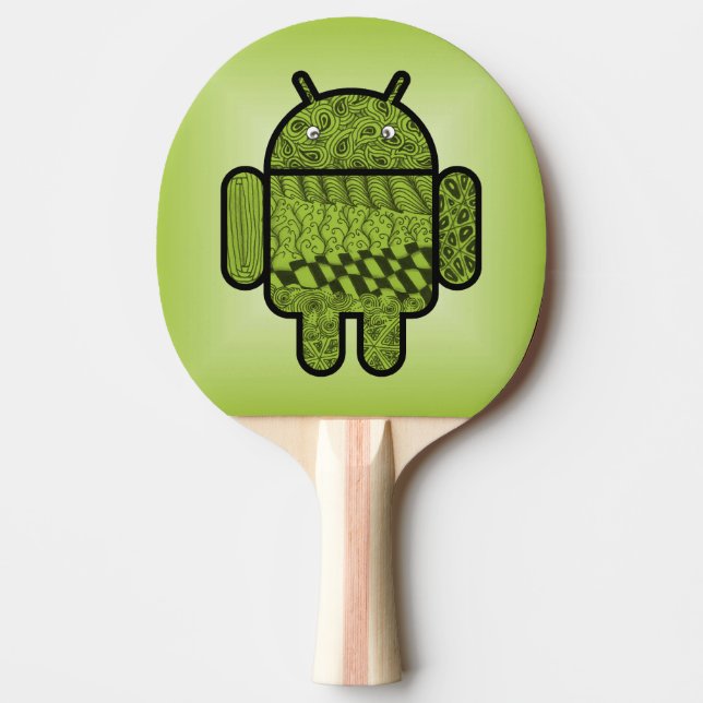 Paisley Doodle Character for Android™ Ping Pong Paddle (Front)