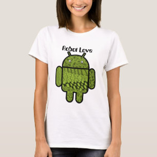 Paisley Doodle Character for the Android™ robot T-Shirt