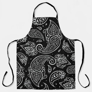 Paisley elegance: seamless ethnic pattern. apron