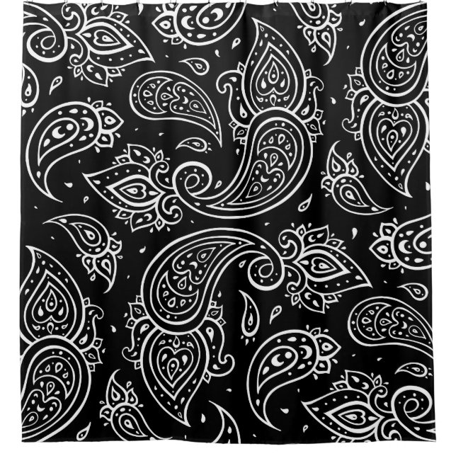 Paisley elegance: seamless ethnic pattern. shower curtain (Front)