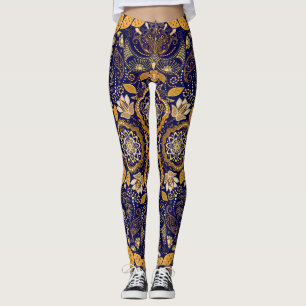 Paisley Elegance: Textile Design Pattern Leggings