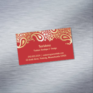 Paisley Elegant Magnetic Business Card