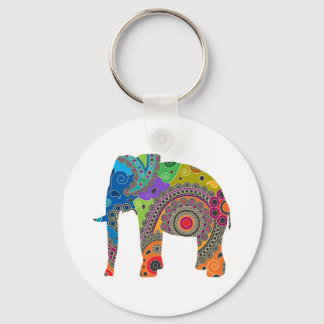 Paisley Elephant Keyring