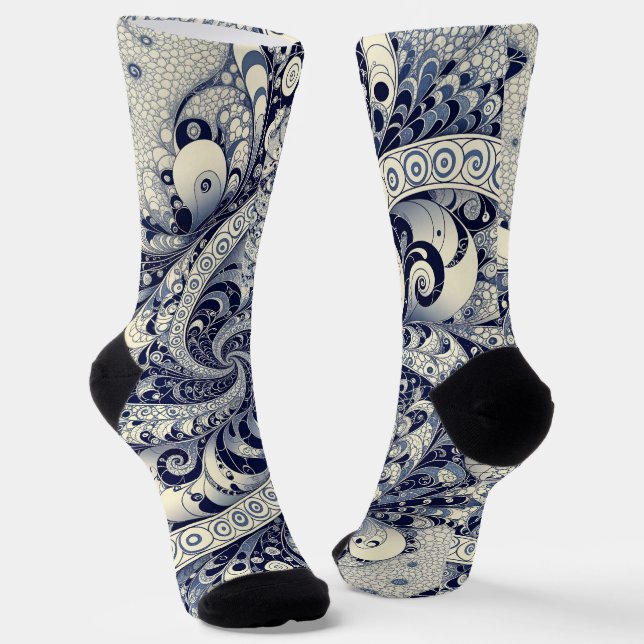 Paisley Exotic Stylish Socks (Angled)