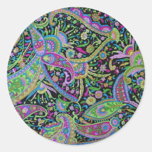 Paisley Fantasy Classic Round Sticker