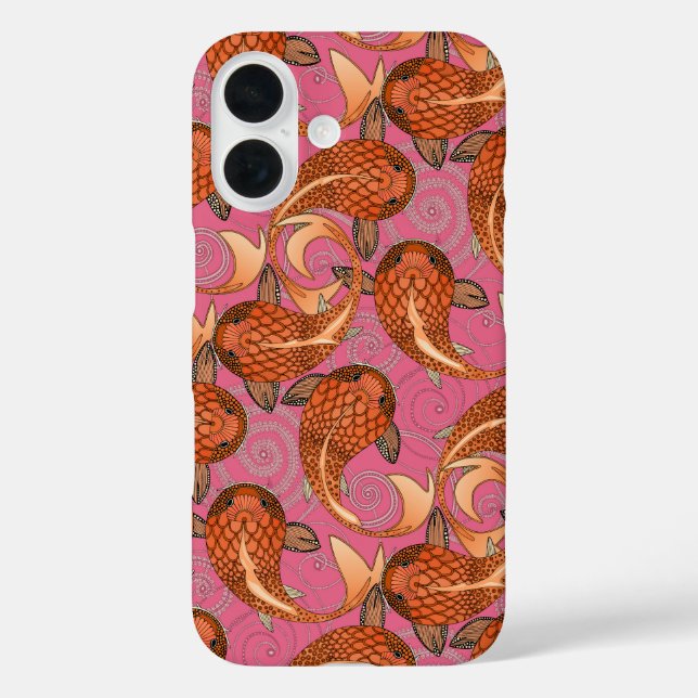 paisley fish pink Case-Mate iPhone case (Back)