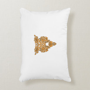 Paisley Floral Art • Orange Boho Decor Decorative Cushion