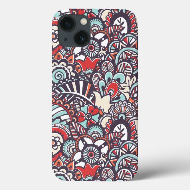 Paisley Floral Doodle Pattern Case-Mate iPhone Case (Back)