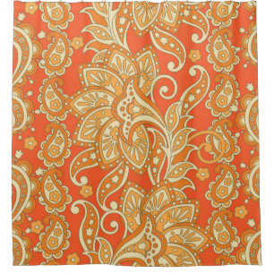 Paisley Floral ethnic seamless Pattern. Arabic Orn Shower Curtain