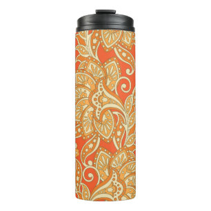 Paisley Floral ethnic seamless Pattern. Arabic Orn Thermal Tumbler