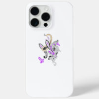 Paisley Floral Motif – Boho White Purple Orange