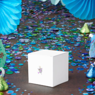 Paisley Floral Motif – Boho White Purple Orange Favour Box