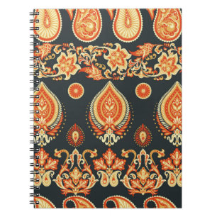 Paisley Floral oriental ethnic Pattern. Seamless A Notebook
