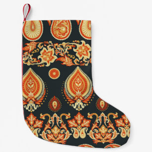 Paisley Floral oriental ethnic Pattern. Seamless A Small Christmas Stocking