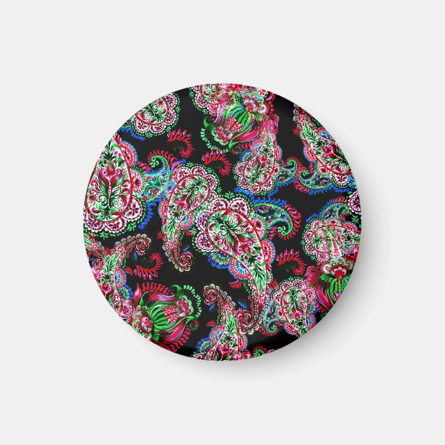 Paisley Floral Pattern, Ethnic Background. Magnet (Front)
