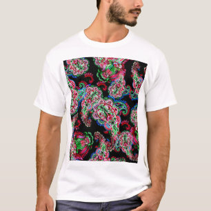 Paisley Floral Pattern, Ethnic Background. T-Shirt