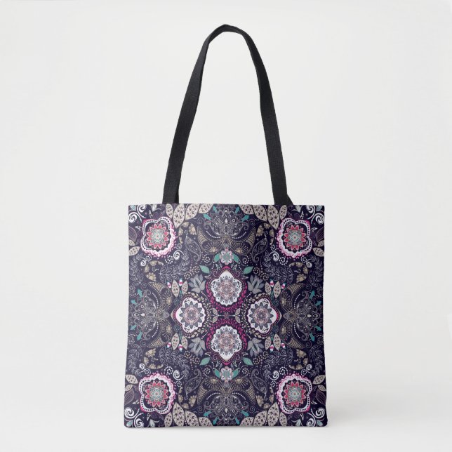 Paisley floral pattern tote bag (Front)