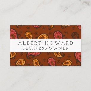 Paisley Flower Doodles Business Card