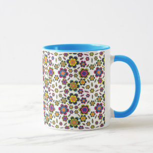 Paisley Flowers Design Pattern Mugs
