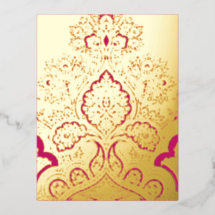 Paisley Foil Holiday Postcard