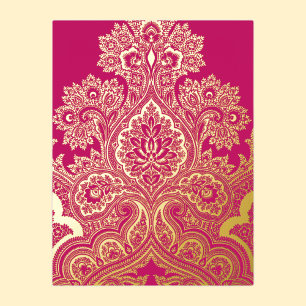 Paisley Foil Holiday Postcard