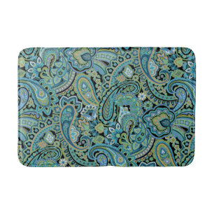 Paisley Forest Green Bath Mat