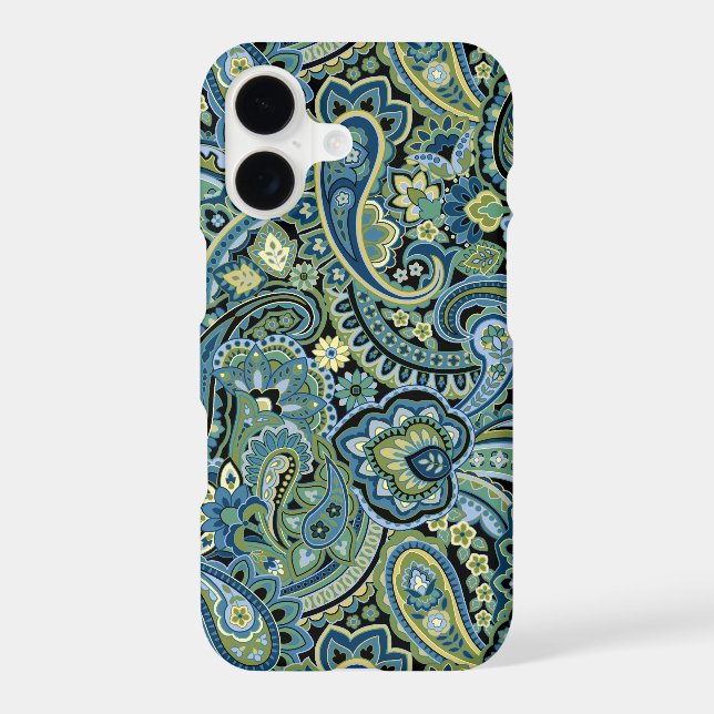 Paisley Forest Green iPhone Case (Back)