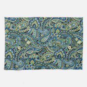 Paisley Forest Green Kitchen Towels