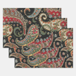 Paisley Fractal Wrapping Paper Sheet