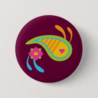Paisley Fun 6 Cm Round Badge