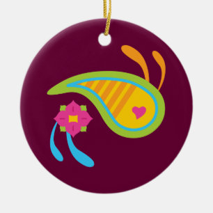 Paisley Fun Ceramic Tree Decoration