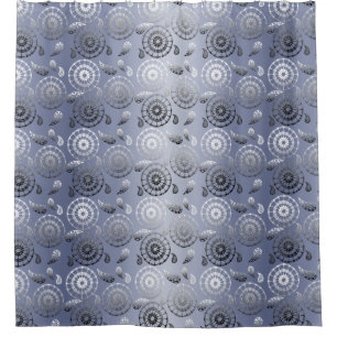 paisley grey ethnic pattern. shower curtain
