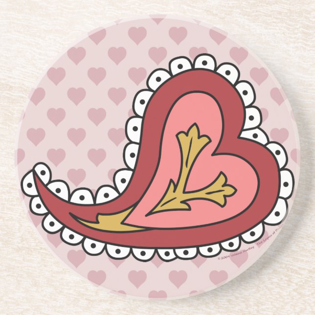 Paisley Heart Coaster (Front)