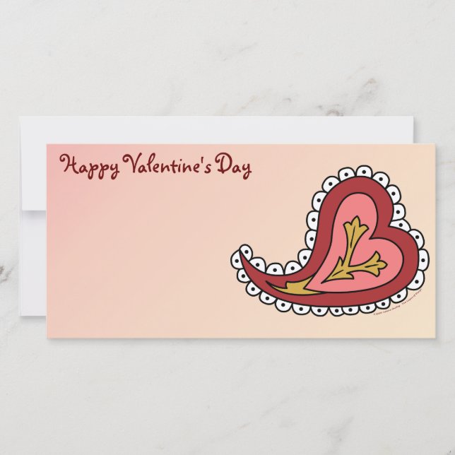 Paisley Heart Photo Card (Front)