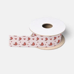 Paisley Heart Ribbon Satin Ribbon