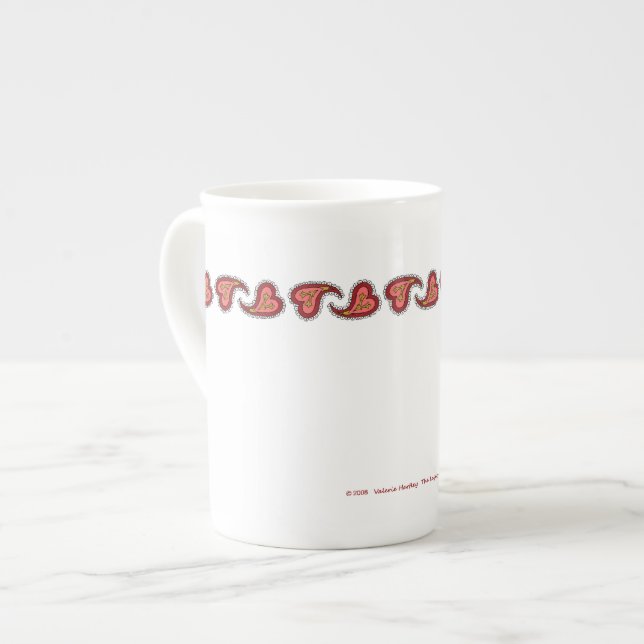 Paisley Heart Speciality Mug (Front Left)