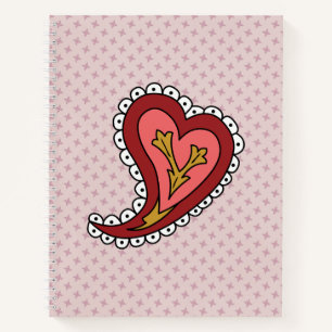 Paisley Heart Spiral Notebook
