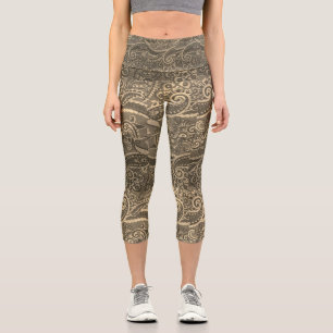 Paisley High Waisted Capris