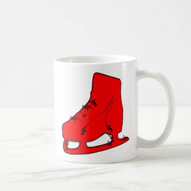 paisley ice skate coffee mug (Right)