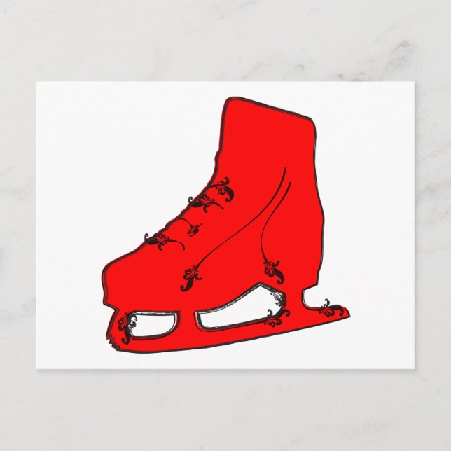 paisley ice skate postcard (Front)