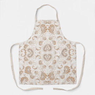Paisley in Beige Aesthetic Modern Tan Brown Apron