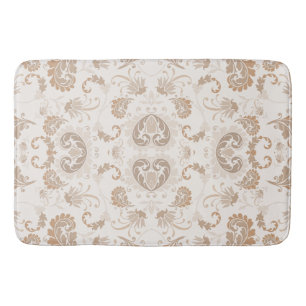 Paisley in Beige Aesthetic Modern Tan Brown Bath Mat