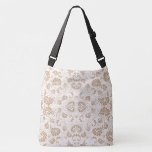 Paisley in Beige Aesthetic Modern Tan Brown Crossbody Bag
