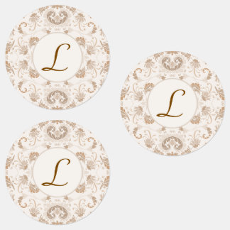 Paisley in Beige Aesthetic Modern Tan Brown Init.