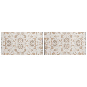 Paisley in Beige Aesthetic Modern Tan Brown Pillowcase